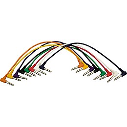 On-Stage TRS - TRS Patch Cable 8-Pack (17") Right Angle 17 In
