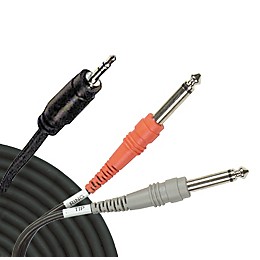 Livewire 3.5mm-Dual 1/4" Y Cable 3 ft.