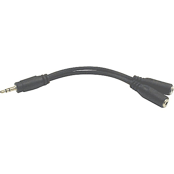 Clearance Livewire 3.5mm TRS(M)-Dual 3.5mm TRS(F) Y Cable 6 in.