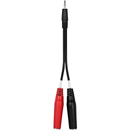 Livewire 3.5mm TRS-Dual 1/4"(F) Y Patch Cable 6 in.
