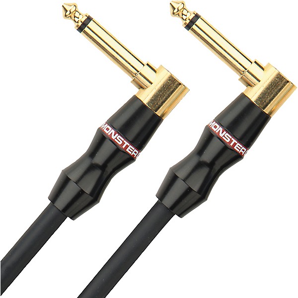 Monster Cable Bass Instrument Cable Angled-Angled 8" 8 in.