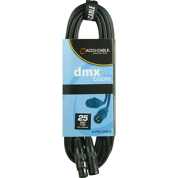 American DJ 3-Pin DMX Lighting Cable 25 ft.