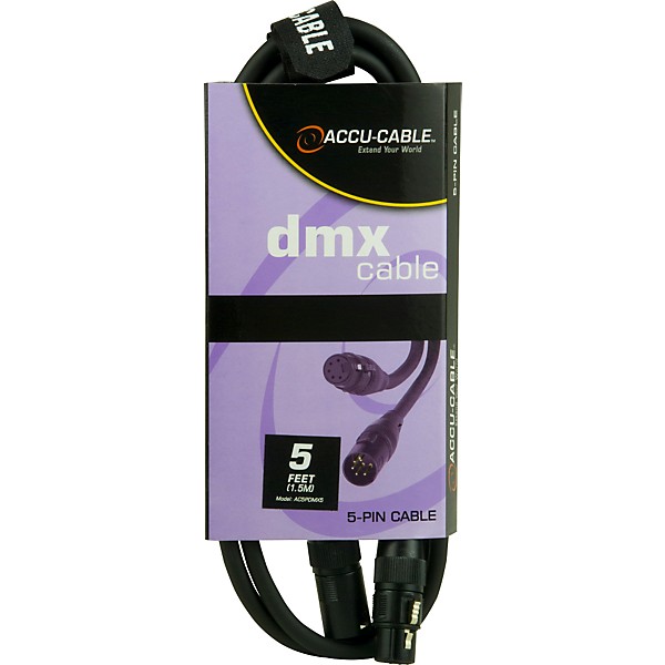 American DJ 5-Pin DMX Lighting Cable 5 ft.