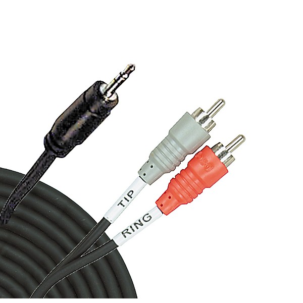 Hosa CMR-210 Stereo Y-cable Mini Male-Two RCA Males 6 ft.