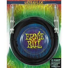 Ernie Ball Instrument Cable Straight - Straight Black 8 ft.