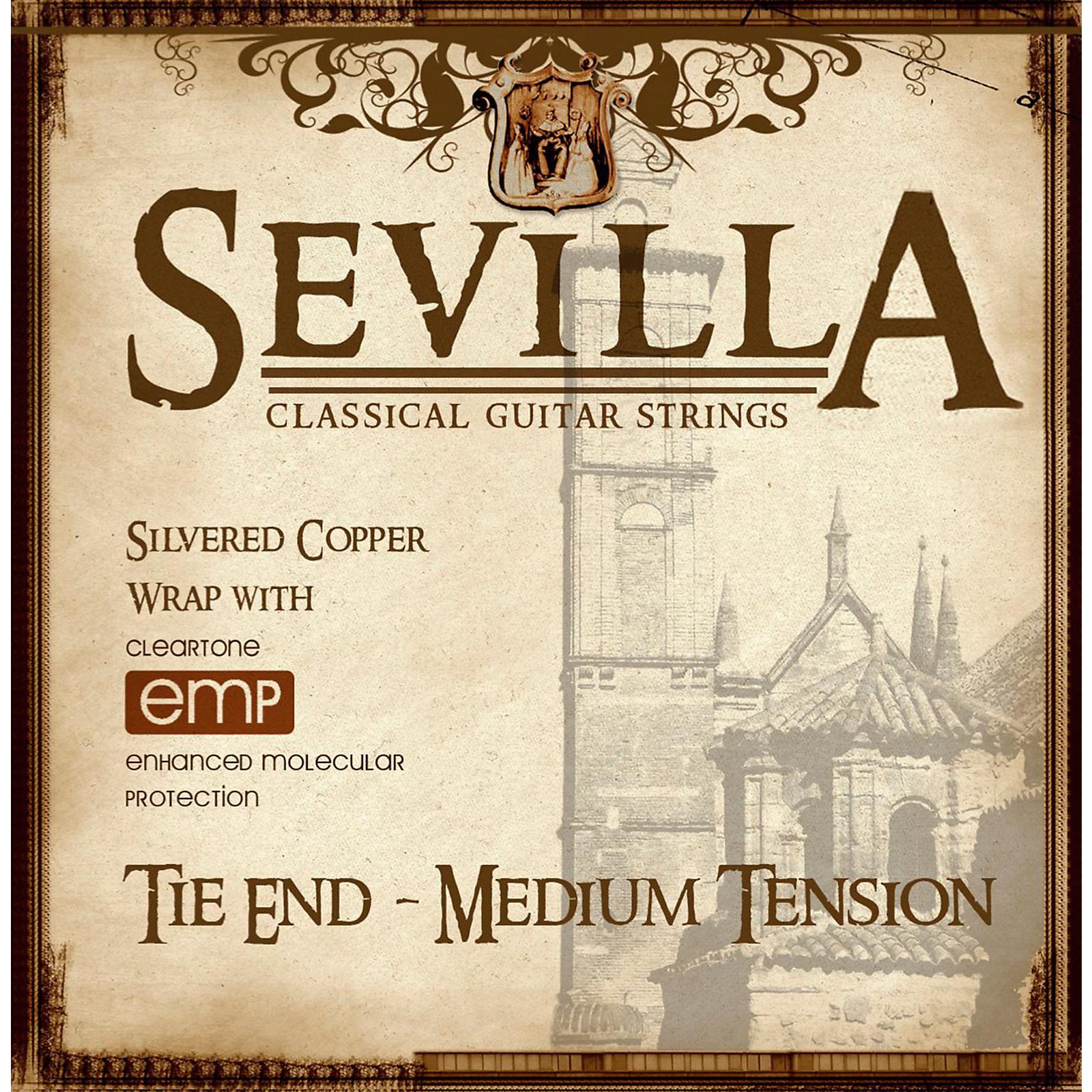 Sevilla Classical Guitar Strings Medium Tension Classical TieOn Guitar
