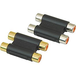 American Recorder Technologies Dual RCA Female to RCA Female Adapter Gold