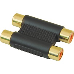 American Recorder Technologies Dual RCA Female to RCA Female Adapter Gold