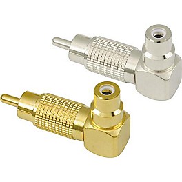 American Recorder Technologies RCA Male to RCA Female Right Angle Adapter Nickel