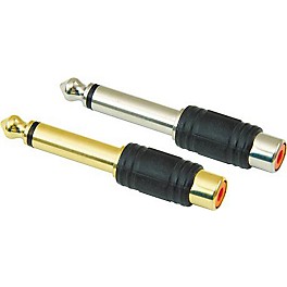 American Recorder Technologies 1/4" Male Mono to ... American Recorder Technologies 1/4" Male Mono to RCA Female Adapter Gold