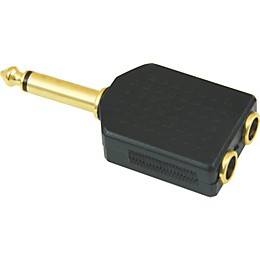 American Recorder Technologies 1/4" Male Mono to Two 1/4" Female Adapter Gold