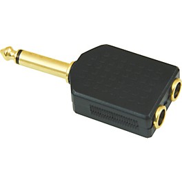 American Recorder Technologies 1/4" Male Mon... American Recorder Technologies 1/4" Male Mono to Two 1/4" Female Adapter Gold