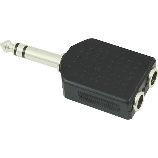 American Recorder Technologies 1/4" Male Stereo to Two 1/4" Female Stereo Adapter Nickel