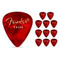 Fender 351 Premium Celluloid Guitar Picks 12-Pack - Red Moto Thin