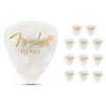 Fender 351 Premium Celluloid Guitar Picks 12-Pack - White Moto Heavy