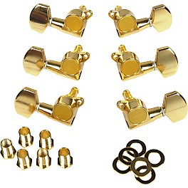 Gotoh MLB3-G 3-On-A-Side Locking Tuners 6-Pack Chrome Gotoh MLB3-G 3-On-A-Side Locking Tuners 6-Pack Gold