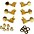 Gotoh MLB3-G 3-On-A-Side Locking Tuners 6-Pack Chrome Gotoh MLB3-G 3-On-A-Side Locking Tuners 6-Pack Gold