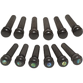 Taylor Ebony Bridge Pins Set of 6 Black Taylor Ebony Bridge Pins Set of 6 Black