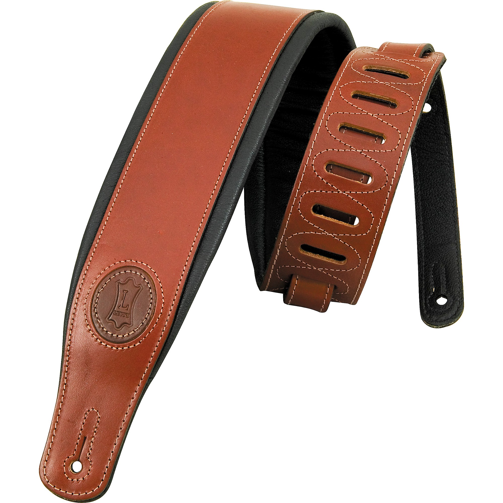 Levy's Boot Leather Guitar Strap Walnut | Guitar Center