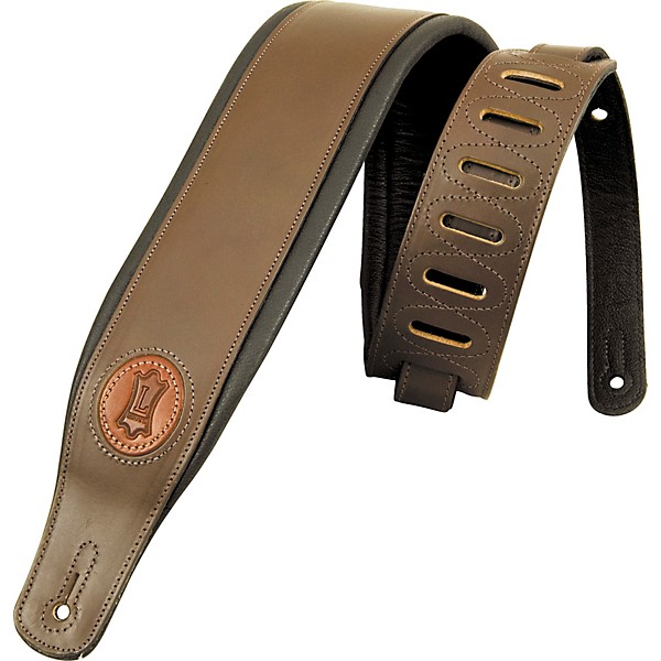 Levy's Boot Leather Guitar Strap Dark Brown