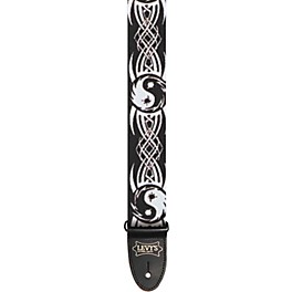 Levy's MP-15 Nylon - Yin/Yang Pattern Black/White Guitar Strap