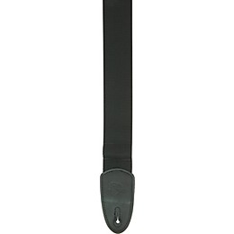 Rock Steady Poly with Leather Ends Guitar Strap Black