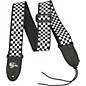 Rock Steady Checkerboard Poly Guitar Strap Black and White thumbnail