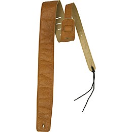 Rock Steady RSLE01 Embossed Leather Guitar Strap Brown