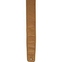 Rock Steady RSLE01 Embossed Leather Guitar Strap Brown