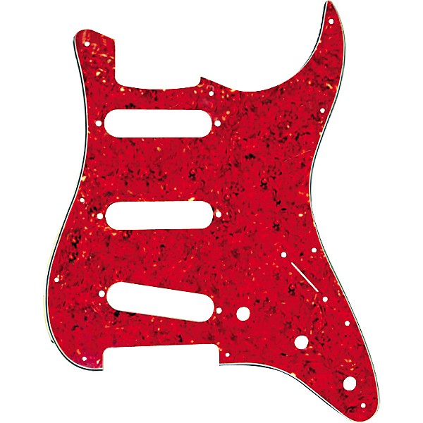 Musician's Gear 3 Single-Coil Pearloid Pickguard Red
