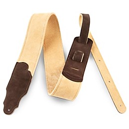 Franklin Strap 2.5" Honey Suede Guitar Strap with Chocolate Ends