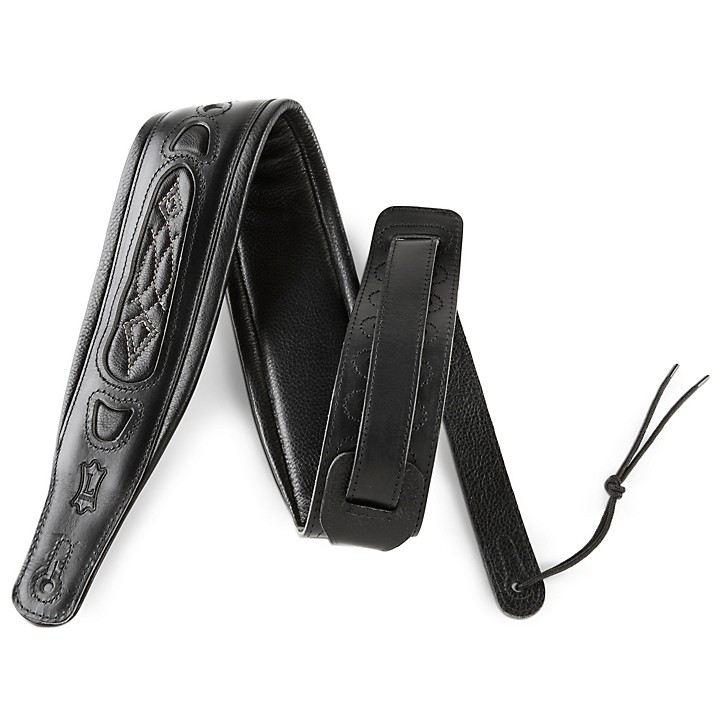 Levy's Classic Padded leather guitar strap Black | Guitar Center