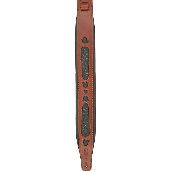 Levy's Classic Padded leather guitar strap Walnut