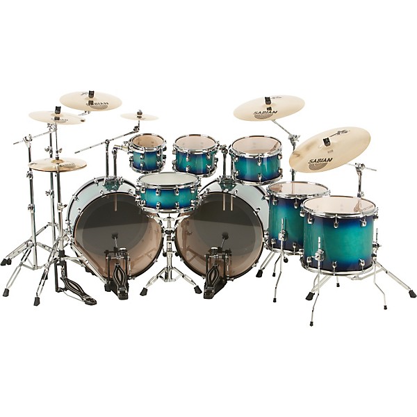 Pulse Pro Maple 8-Piece Double Bass Drum Shell Pack Blue Burst