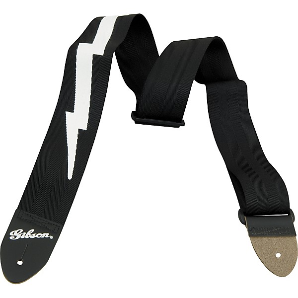 Gibson Lightning Bolt 2" Nylon Strap Black