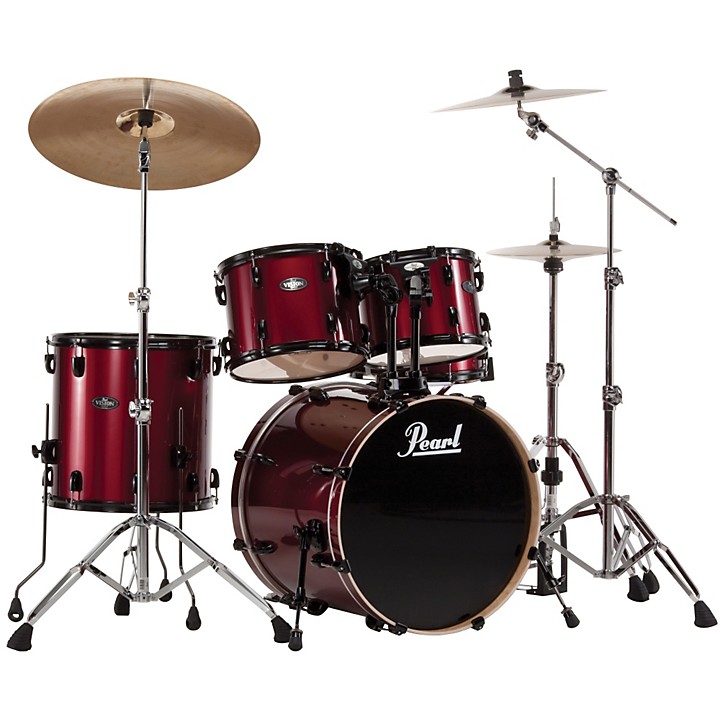 Pearl Vision VX 5 Piece New Fusion Shell Pack Red Wine | Guitar Center