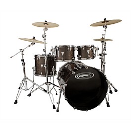 Open Box Orange County Drum & Percussion Newport 4-Piece Shell Pack Level 1 Black Gold Glitter