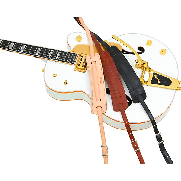 Gretsch Guitars Leather Deluxe Spaghetti Guitar Strap Black