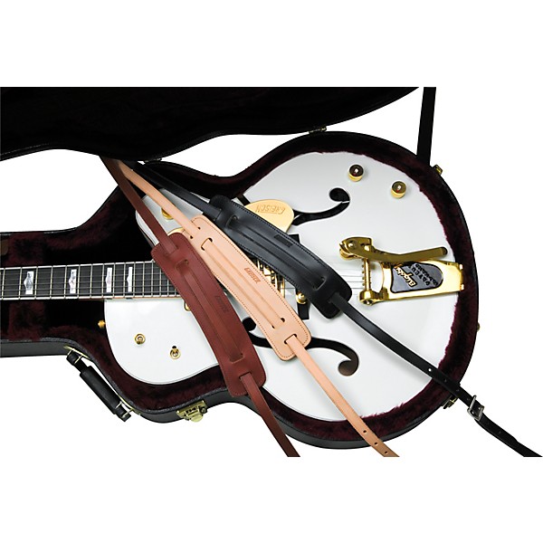 Gretsch Guitars Leather Deluxe Spaghetti Guitar Strap Walnut