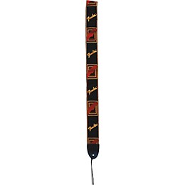 Fender 2" Monogrammed Guitar Strap Black, Yellow, and Red