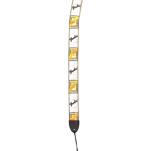 Fender 2" Monogrammed Guitar Strap White, Brown, and Yellow