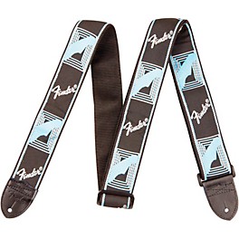 Fender 2" Monogrammed Guitar Strap Black, Yellow, ... Fender 2" Monogrammed Guitar Strap Black, Light Gray, and Metallic Blue