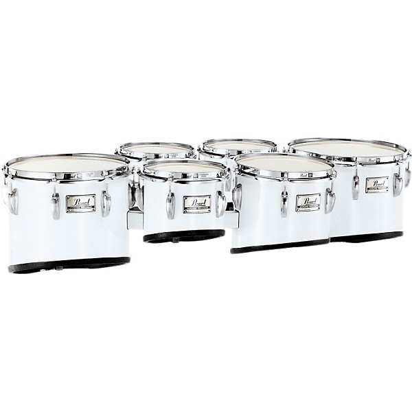 Pearl Championship Marching Sextet Tom Set 6, 8, 10, 12, 13, 14 Pure White (#33) 6 X 8