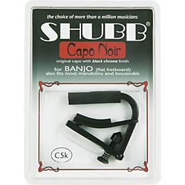 Shubb Capo Noir Series Banjo Capo Black Chrome Finish