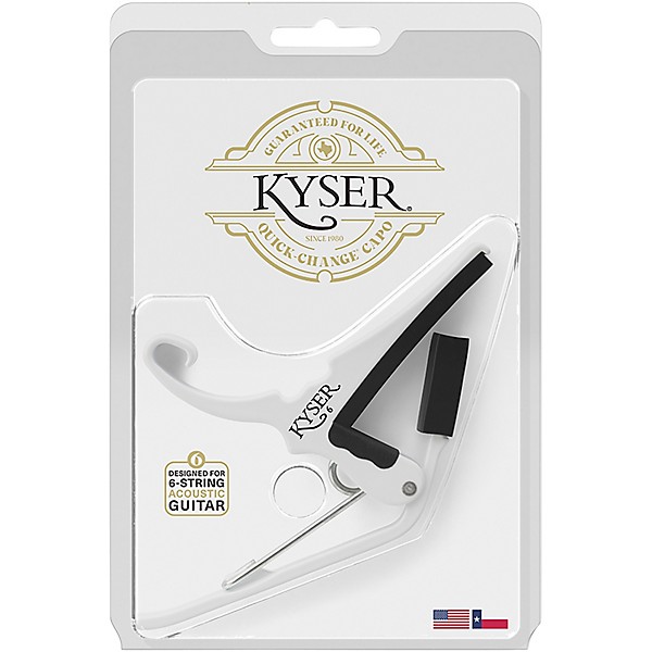 Kyser Quick-Change Capo for 6-String Guitars White