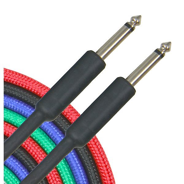 Musician's Gear Braided Instrument Cable 1/4" Black 10 ft.