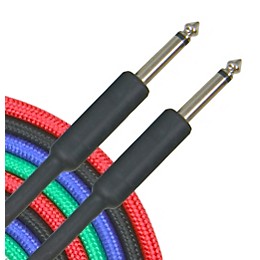Musician's Gear Braided Instrument Cable 1/4" Red 1 ft.