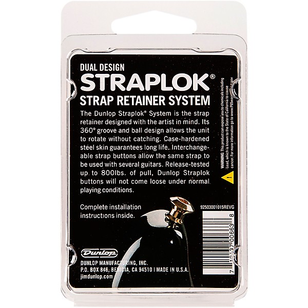 Dunlop Dual-Design Straplok System Black