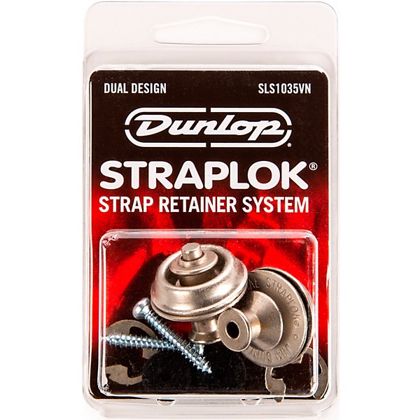 Dunlop Dual-Design Straplok System Vintage Nickel