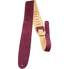 Perri's 2-1/2" Suede Leather Guitar Strap Burgundy Perri's 2-1/2" Suede Leather Guitar Strap Burgundy